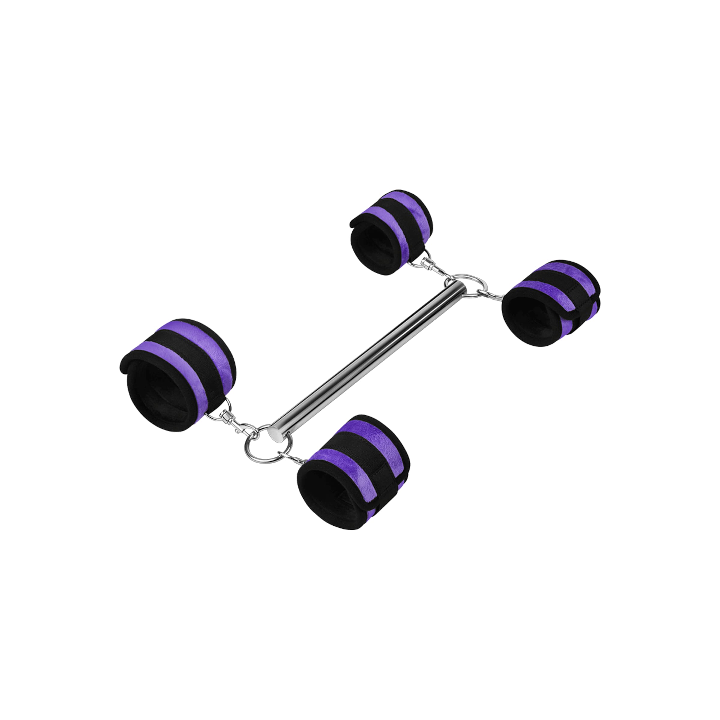 spreader-bar-with-4-detachable-cuffs-3-pièces-Noir-Violet-2