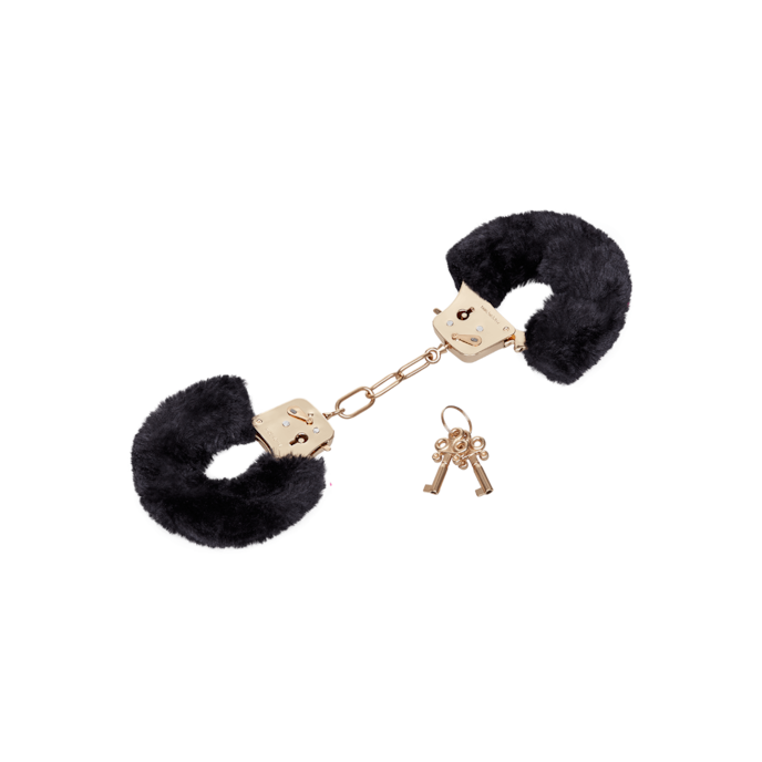 deluxe-furry-cuffs-Goud-Zwart-1
