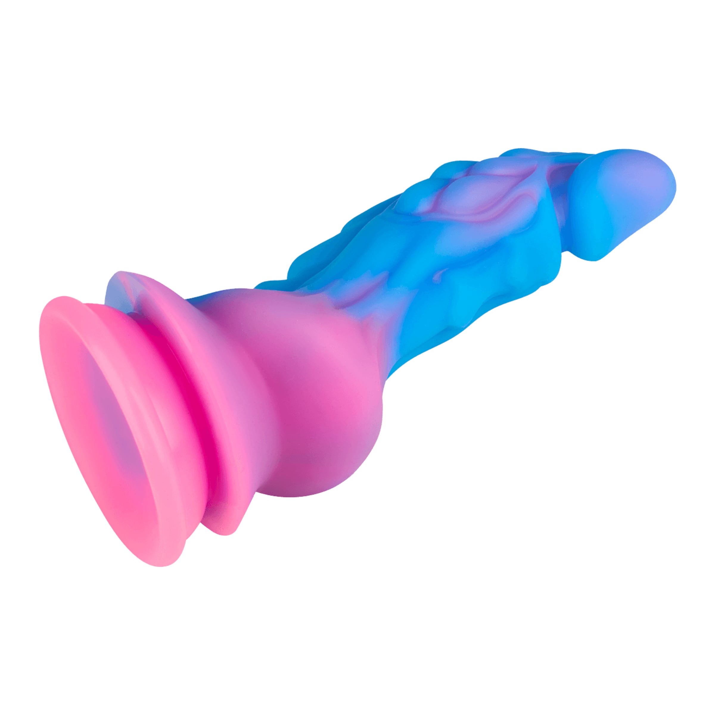 gestructureerde-fantasie-dildo-met-zuignapvoeten-20-cm-Blauw-Pink-5