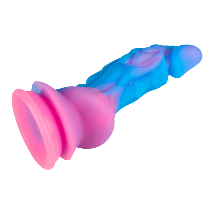 gestructureerde-fantasie-dildo-met-zuignapvoeten-20-cm-Blauw-Pink-5