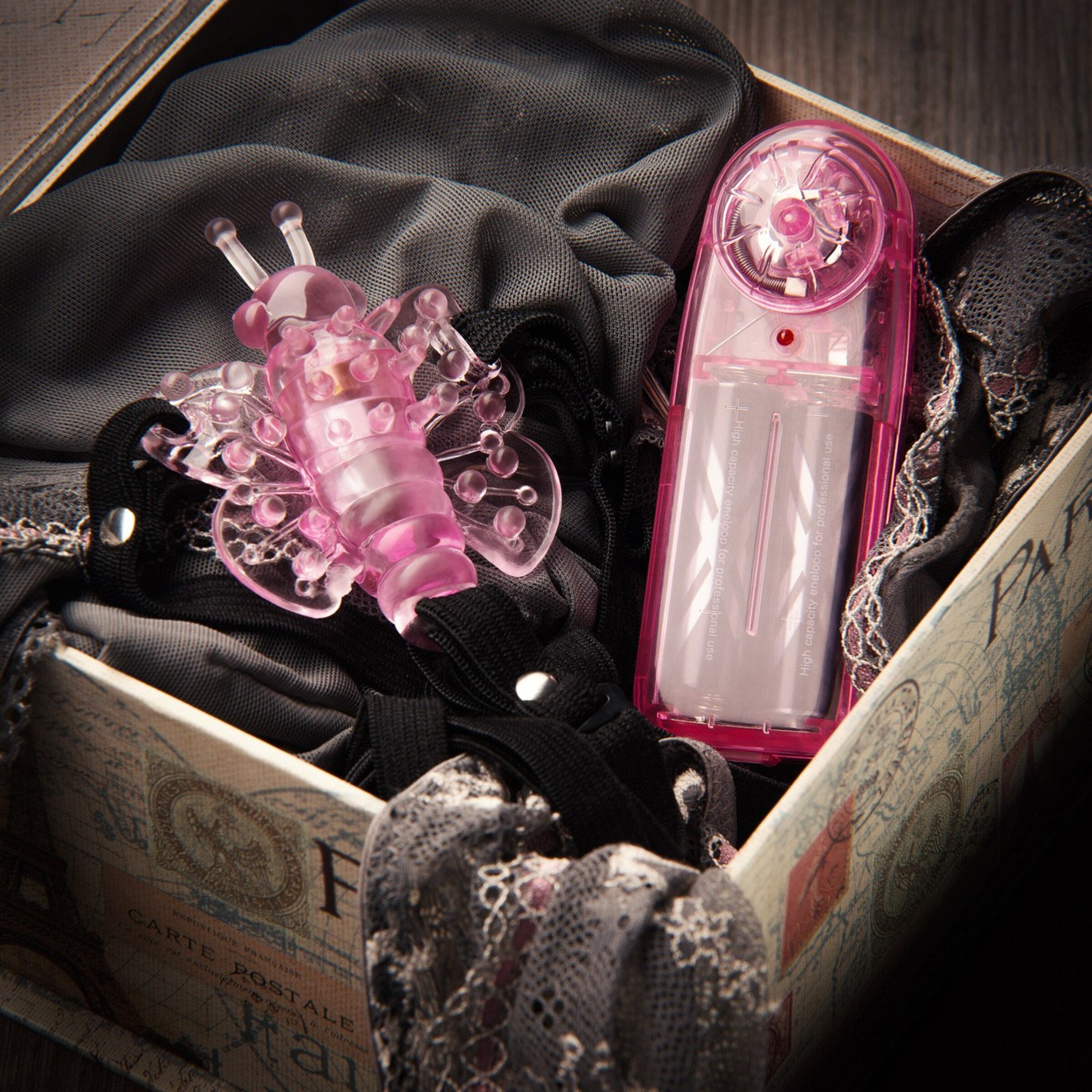 butterfly-met-afstandsbediening-Roze-Zwart-2