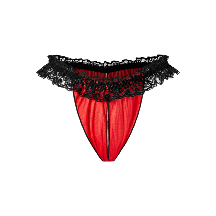 onthullende-ouvert-slip-met-kanten-rand-Rood-Zwart-1