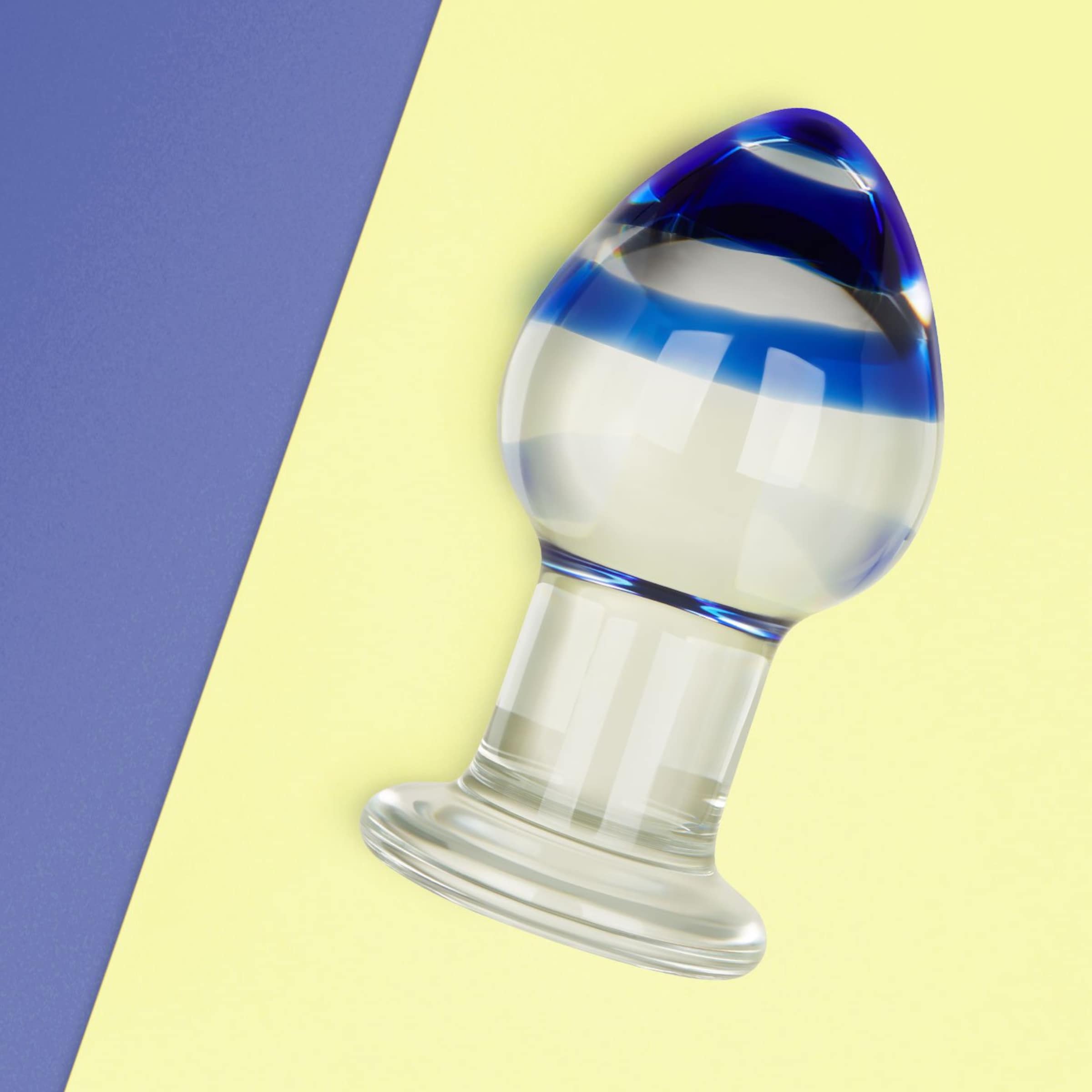 anale-dildo-in-druppelvorm-9-cm-Blauw-Transparant-2