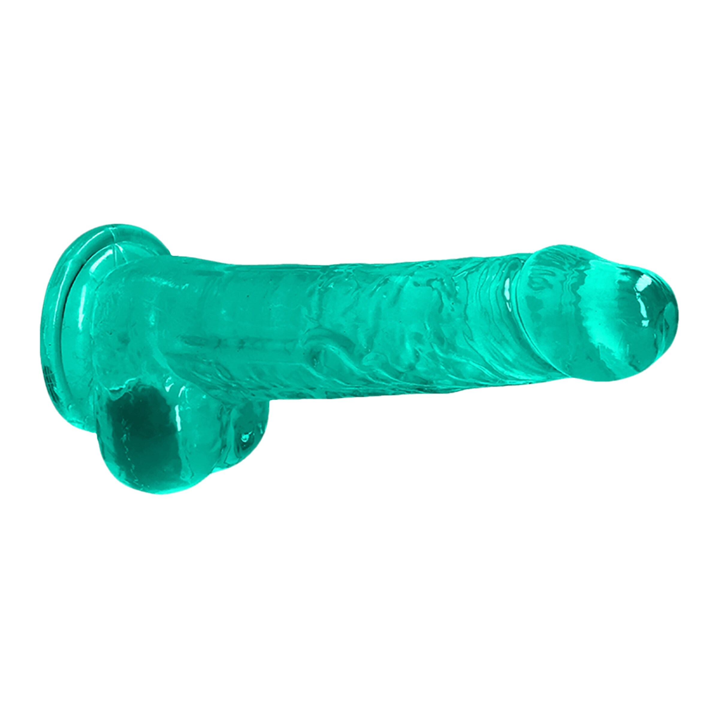 crystal-clear---dildo-with-balls-21-cm-Türkis-3