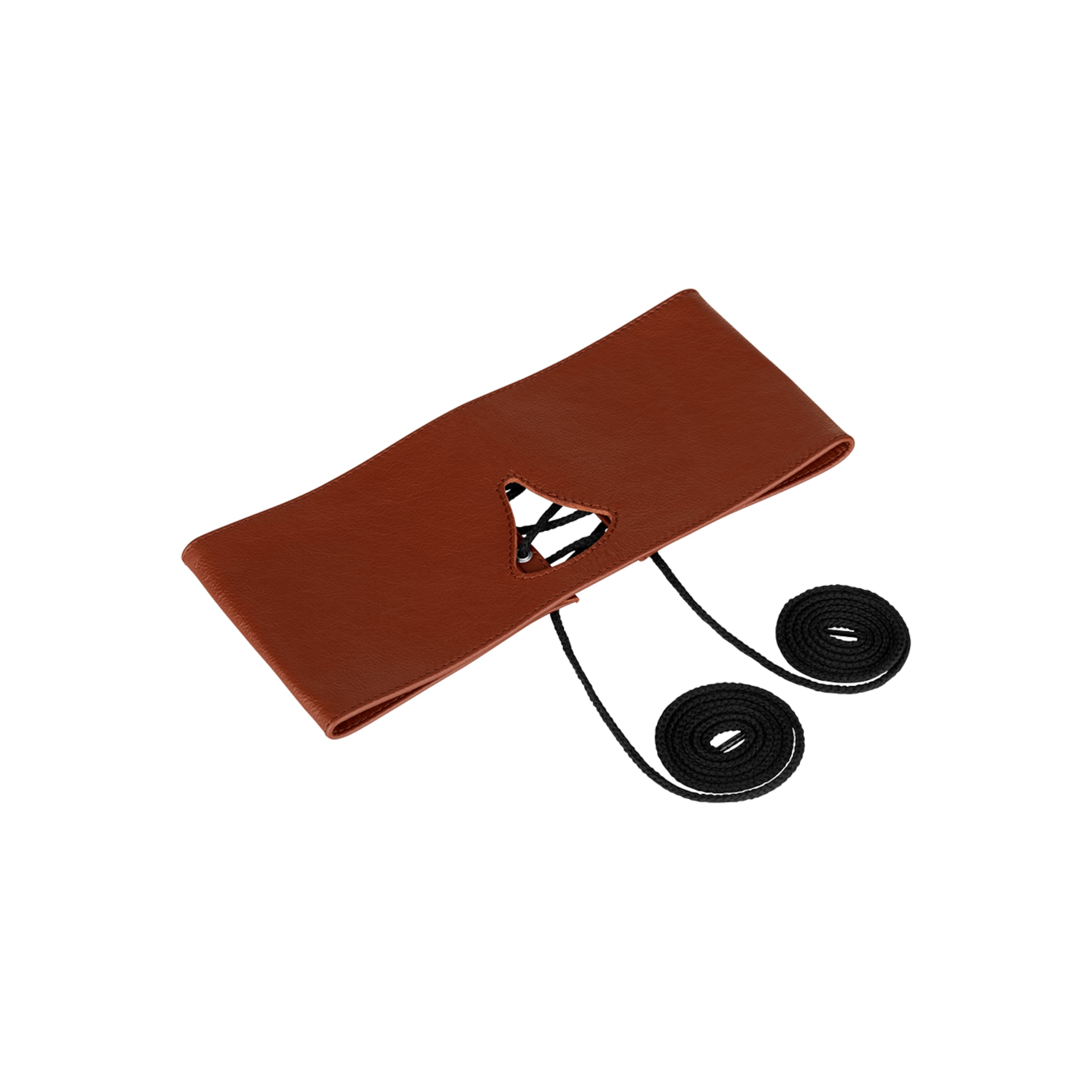 masque-en-cuir-opaque-avec-laçage-Brun-5