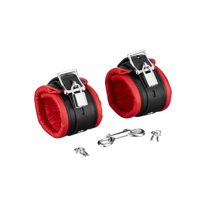 menottes-de-cheville-verrouillables-et-rembourrées-Noir-Rouge-3