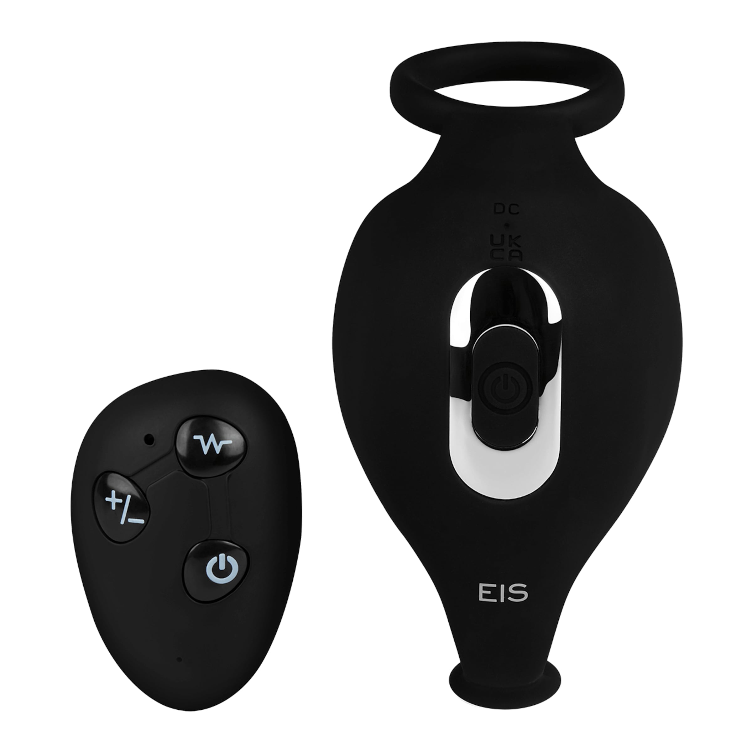 Vibro-Penis - und Hodenring mit integriertem Analplug schwarz  online  bestellen