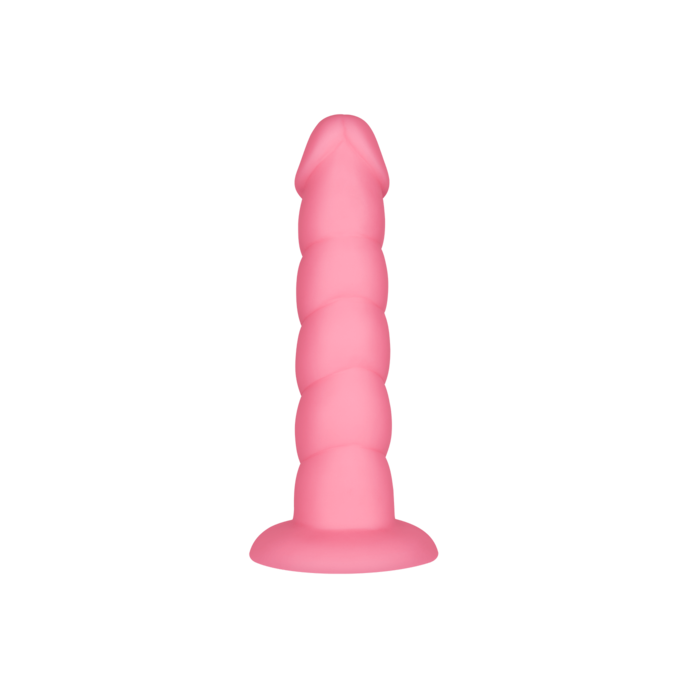geribbelde-siliconen-dildo-20-cm-Roze-5