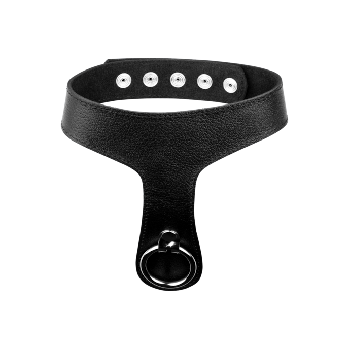 collier-desclave-en-cuir-avec-anneau-en-o-Noir-1