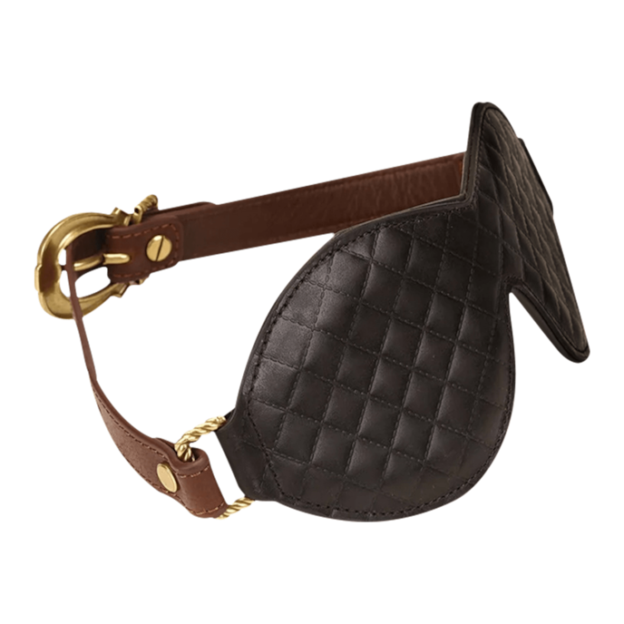 augenmaske-aus-reitleder-Braun-Gold-Schwarz-2