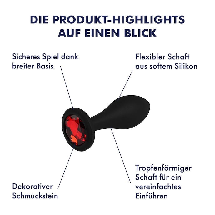 silikon-analplug-mit-schmuckstein---größe-l-10-5-cm-Rot-Schwarz-2