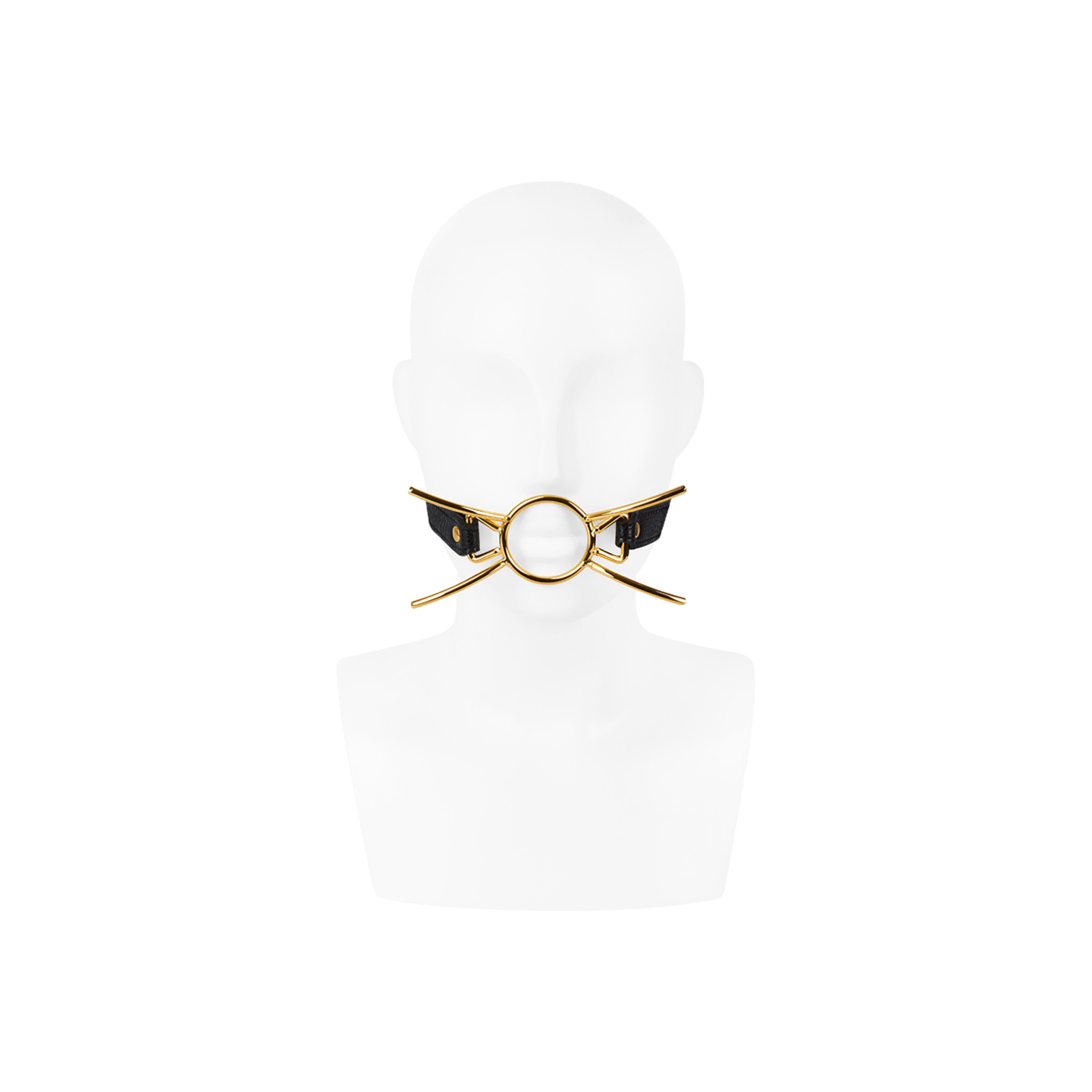 knevel-met-mondspreider-Goud-Zwart-3