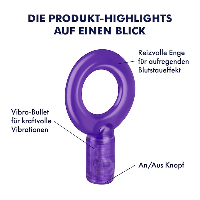 Vibro-Penisring, 2,5 - 5 cm Lila online kaufen Vibro-Penisring, 2,5 - 5 cm Lila online kaufen