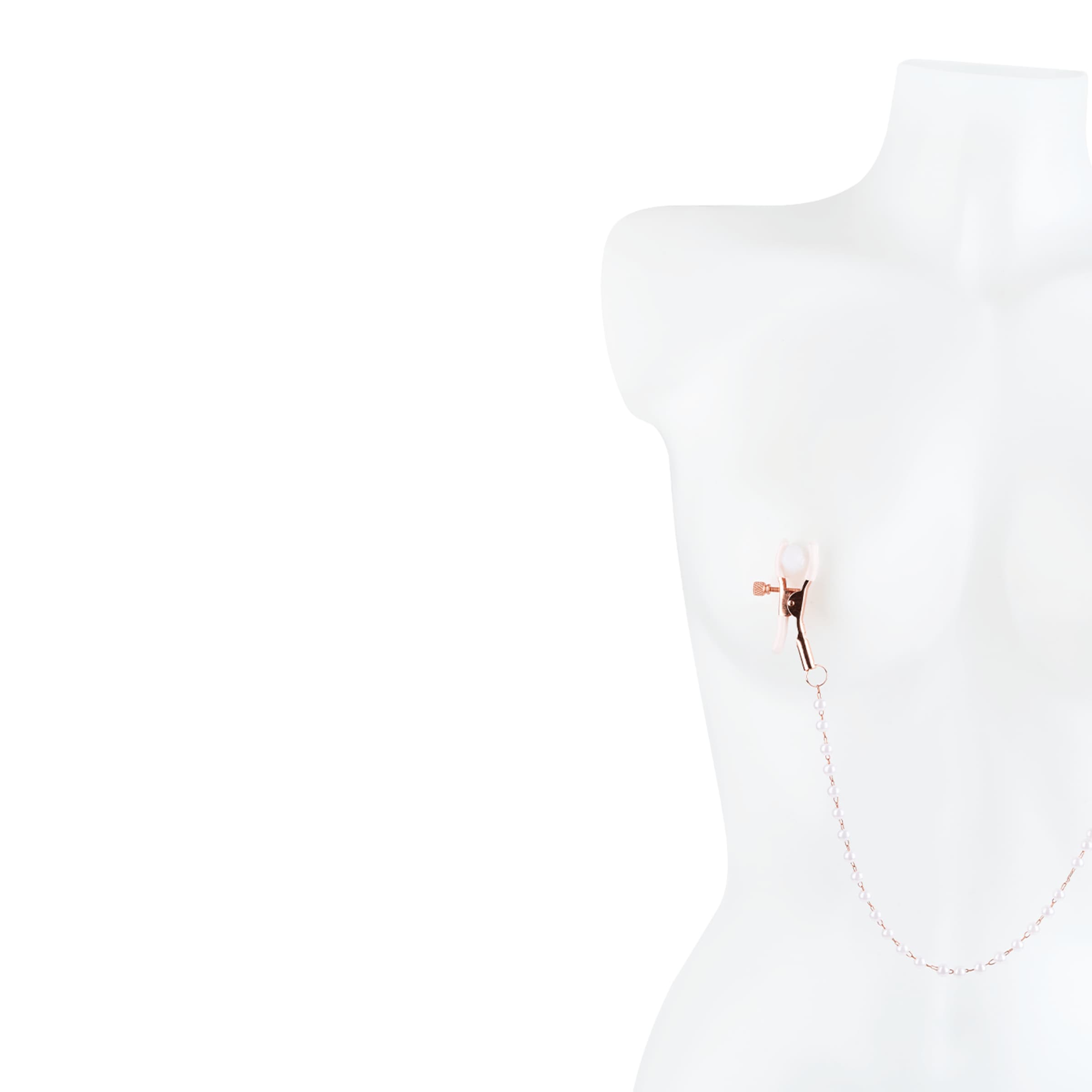 nippelklemmen-met-parelketting-Rosegoud-Wit-3