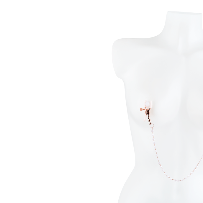 nippelklemmen-met-parelketting-Rosegoud-Wit-3