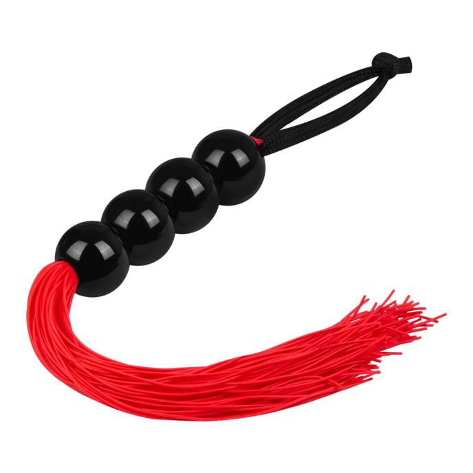 fouet-en-silicone-avec-poignée-à-boule-Noir-Rouge-3