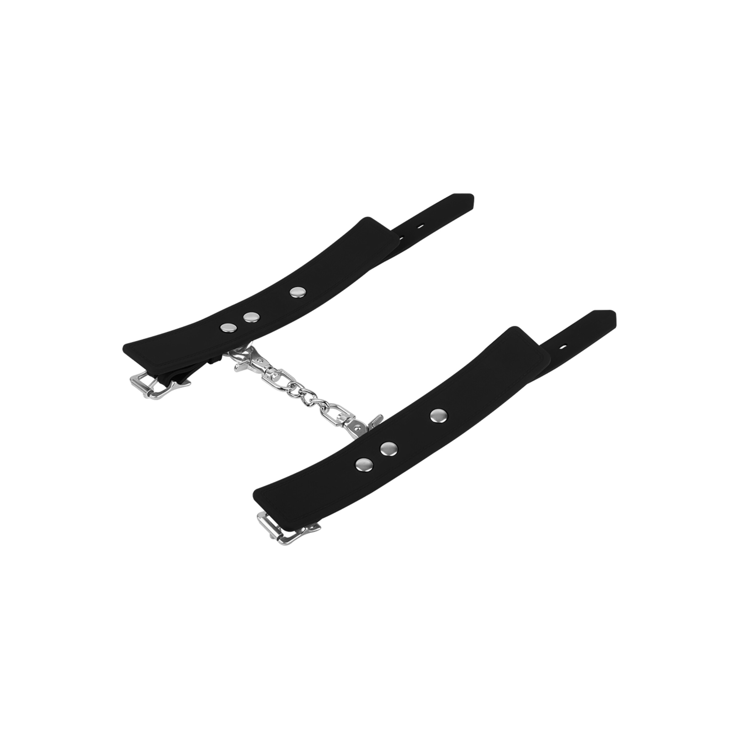 schmale-fesseln-mit-karabinerhaken-Schwarz-Silber-6
