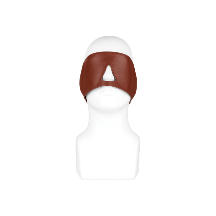 ondoorzichtig-leren-masker-met-veters-Braun-4