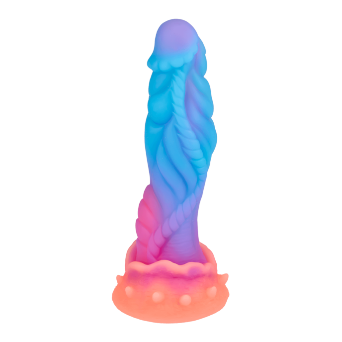 gestructureerde-monsterdildo-met-zuignapvoeten-23-cm-Blauw-Oranje-Paars-Pink-2