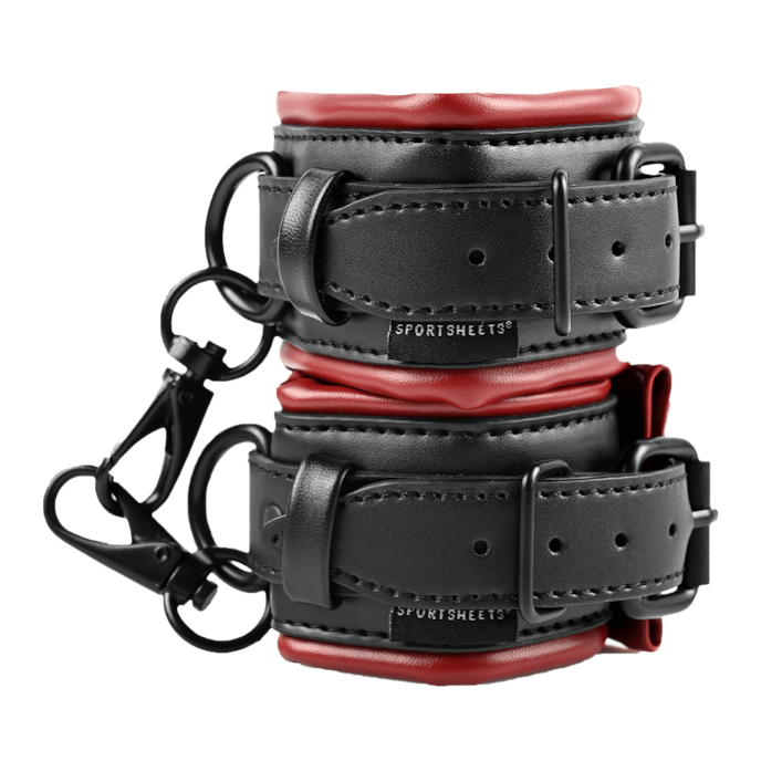 saffron---spreader-bar-and-cuff-set-Rot-Schwarz-2