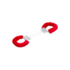 metall-handschellen-mit-plüsch-Rot-Silber-3