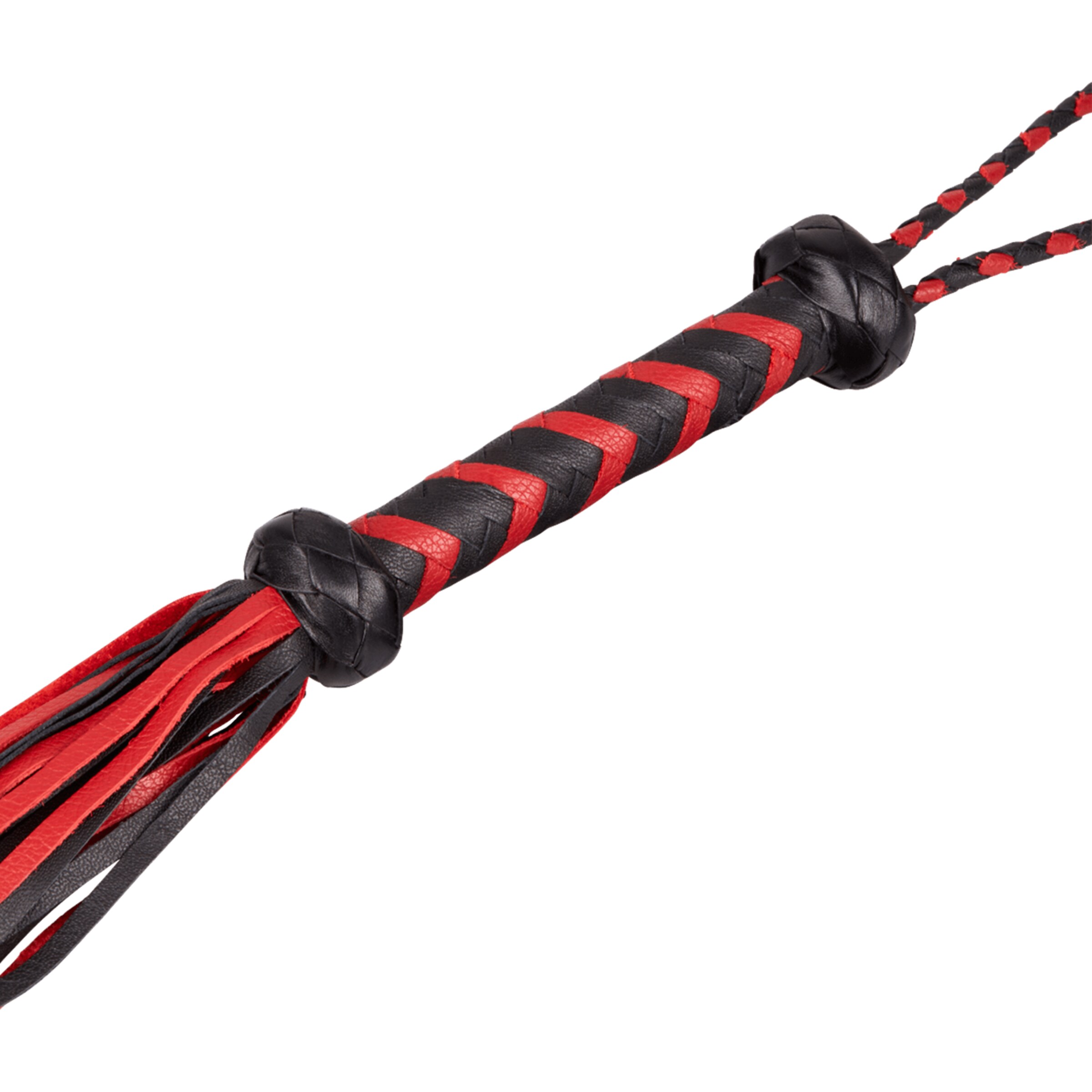 fouet-à-lanières-tressées-Noir-Rouge-3