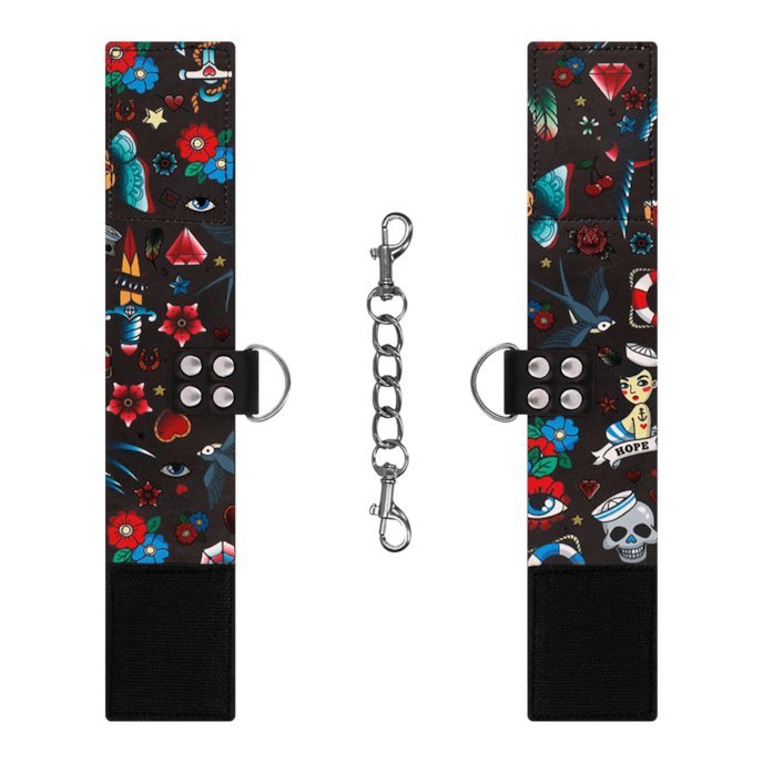 printed-hand-cuffs-Bunt-Schwarz-2