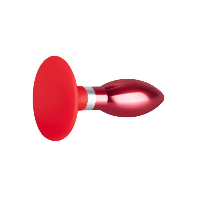 Analplug Edelstahl-Plug mit Silikonsaugfu, 11 cm rot online kaufen Analplug Edelstahl-Plug mit Silikonsaugfu, 11 cm rot online kaufen