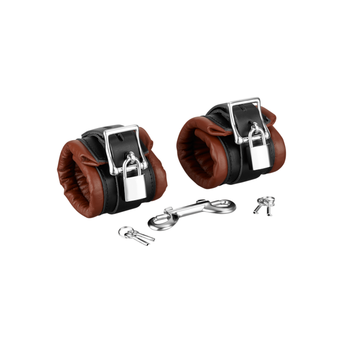 menottes-verrouillables-et-rembourrées-Brun-Noir-3