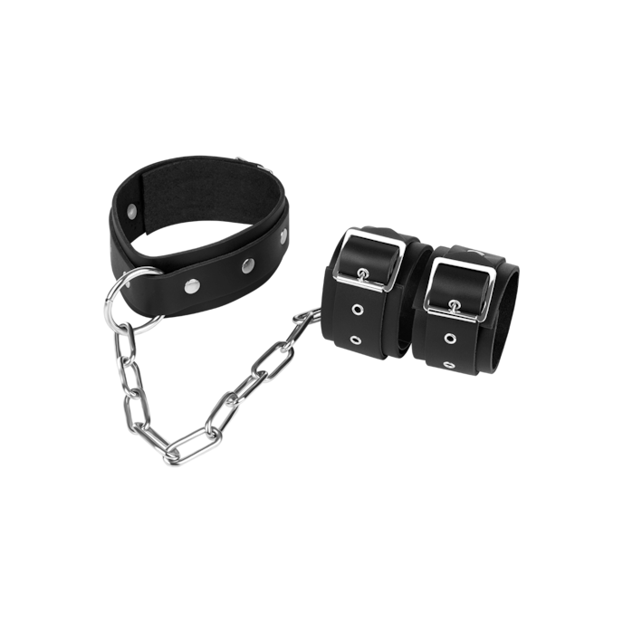 fesseln-mit-verbindungskette-Schwarz-Silber-5