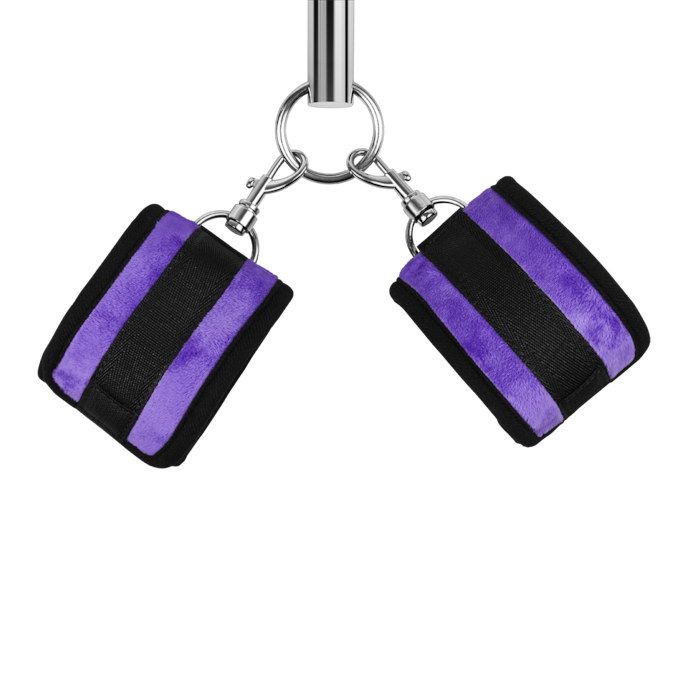 spreader-bar-with-4-detachable-cuffs-3-stukken-Lila-Schwarz-4