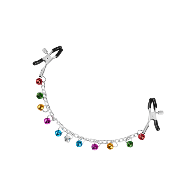 pinces-à-tétons-avec-clochettes-colorées-Argent-Multicolore-Noir-1
