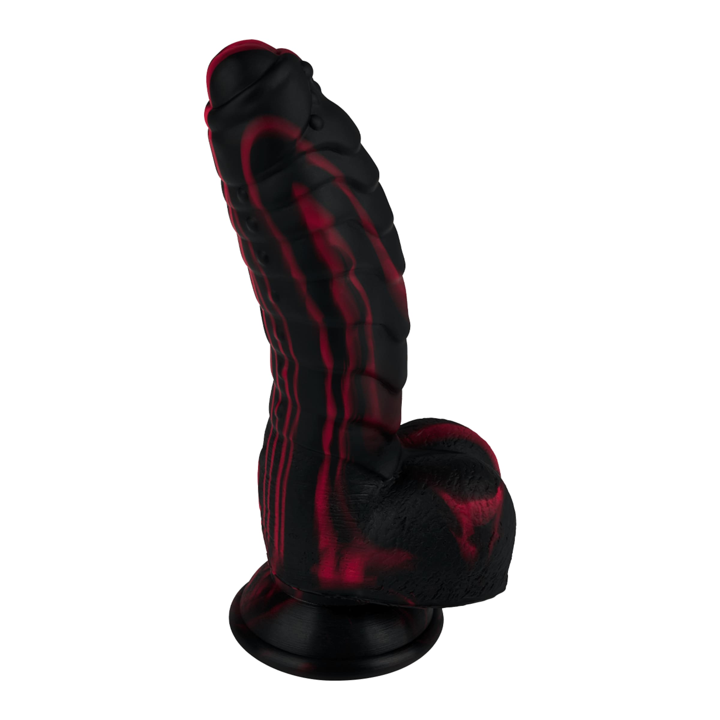 monsterdildo-van-siliconen-17-cm-Rood-Zwart-2