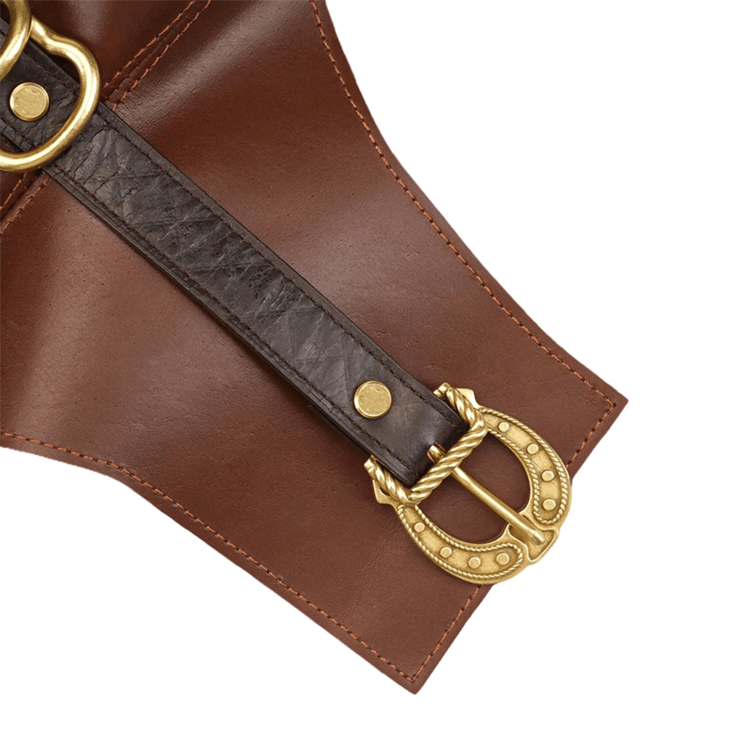 tailleband-van-rijleer-Bruin-Goud-Zwart-2