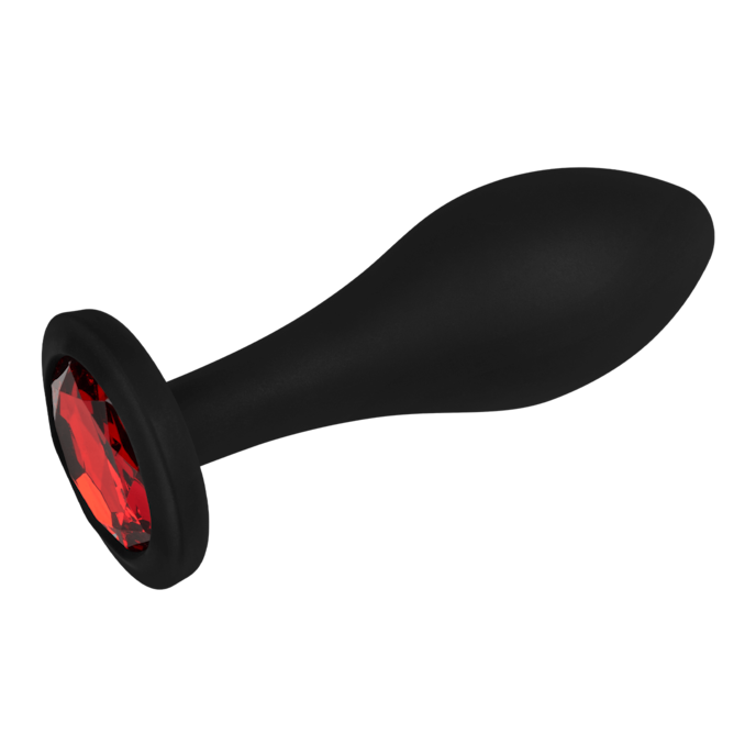 silikon-analplug-mit-schmuckstein---größe-l-10-5-cm-Rot-Schwarz-6
