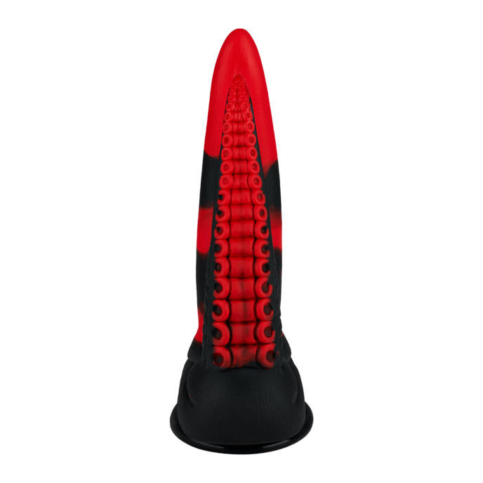 verspielter-tentakel-doppeldildo-mit-saugfuß-24-5-cm-Rot-Schwarz-4