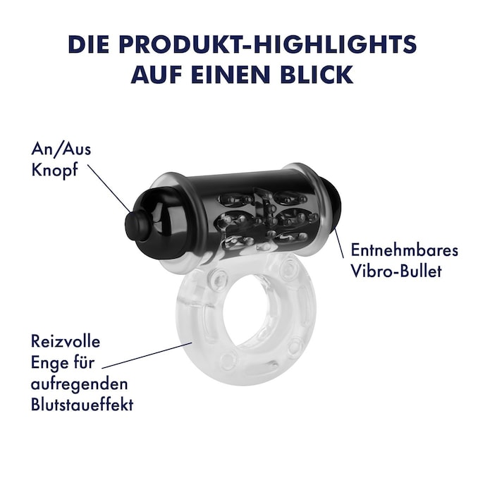 Penisring mit Bullet, 2,2 - 4 cm schwarz online kaufen Penisring mit Bullet, 2,2 - 4 cm schwarz online kaufen