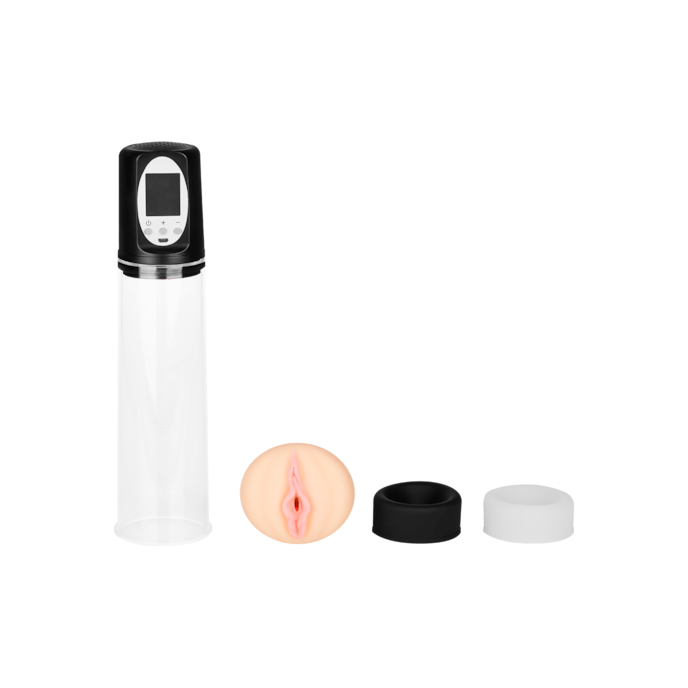 penispomp-met-3-manchetten-32-5-cm-Natuurlijk licht-Transparant-Zwart-1