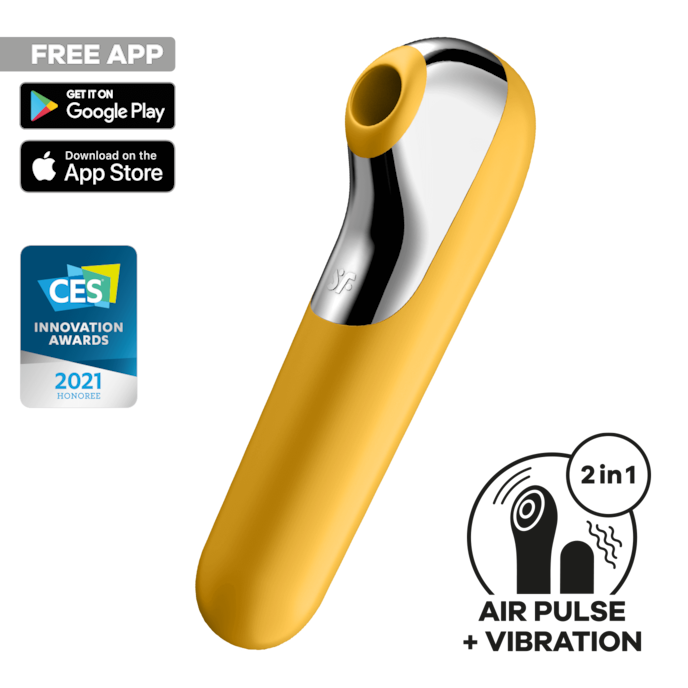 satisfyer-dual-love-connect-app-vibromasseur-+-jouet-à-ondes-de-pression-Argent-Jaune-1
