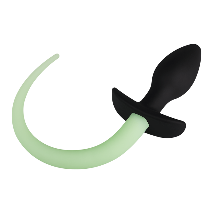 plug-anal-en-silicone-avec-queue-28-cm-Noir-Vert néon-5