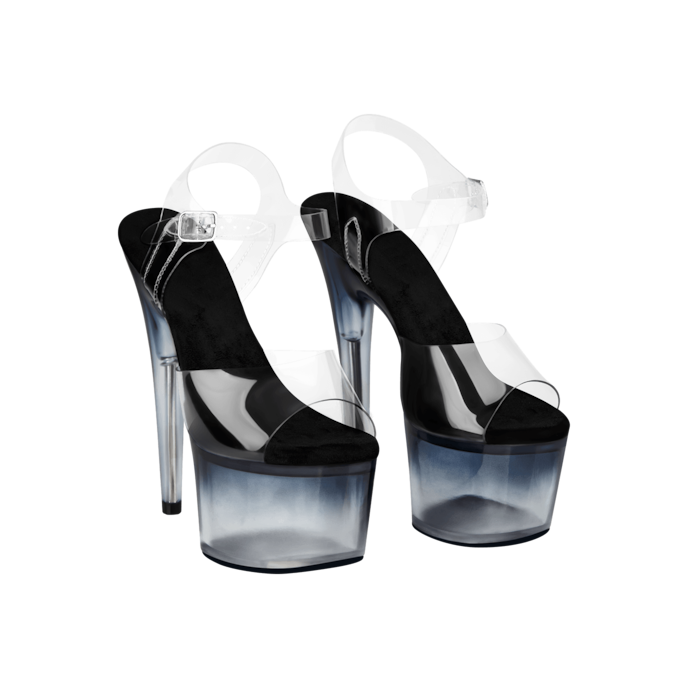 sandales-à-plateau-séduisantes-Noir-Transparent-7