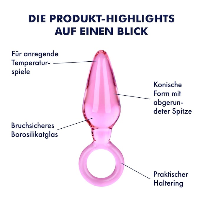 Analplug Konischer Analdildo mit Griff, 13 cm rosa online kaufen Analplug Konischer Analdildo mit Griff, 13 cm rosa online kaufen