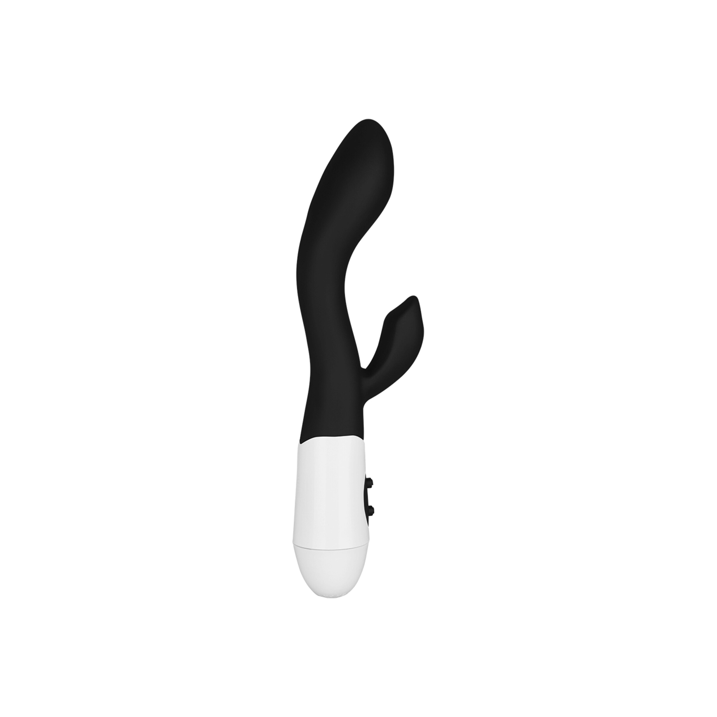 ergonomischer-silikon-rabbit-20-cm-Schwarz-Weiß-3
