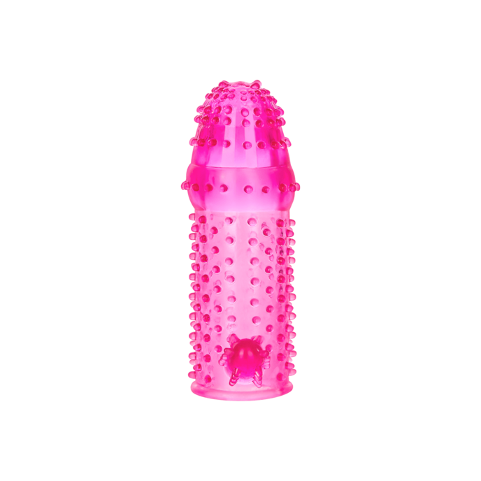 manchon-pénien-à-picots-avec-stimulateur-clitoridien-13cm-Rose-5