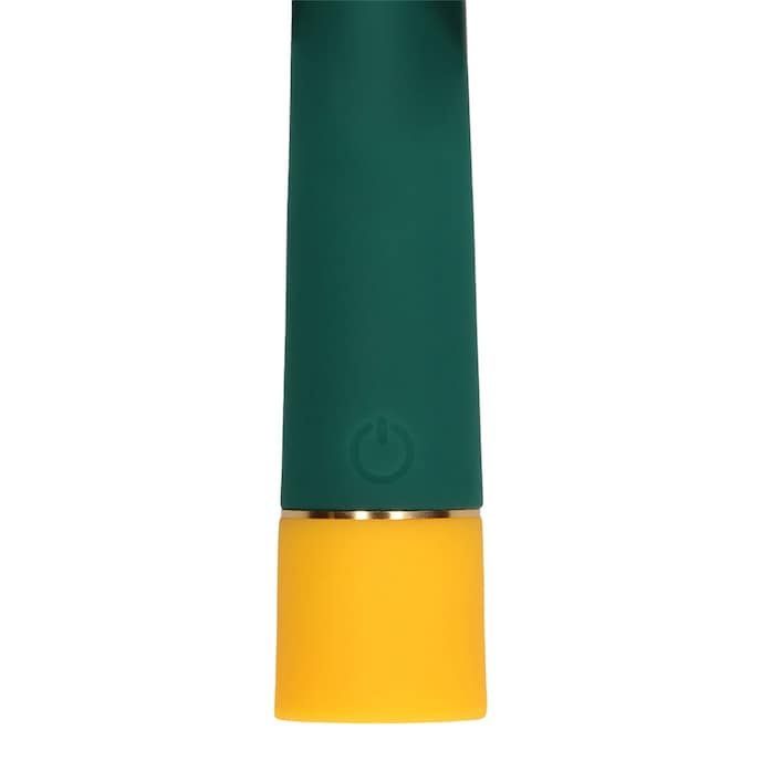 smooth-mini-vibrator-with-usb-charger-13-2-cm-Dunkelgrün-Gelb-3