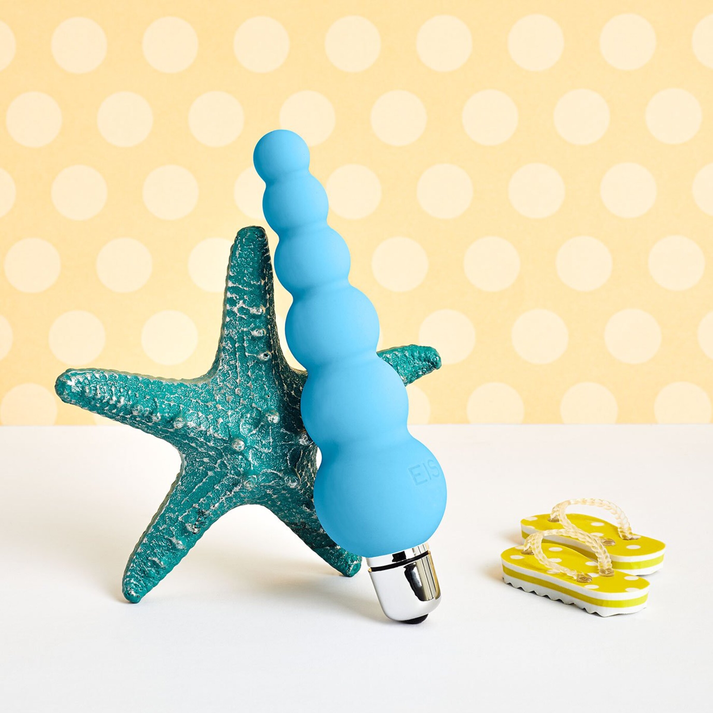 vibromasseur-en-silicone-avec-structure-en-boule-14-cm-Bleu clair-2