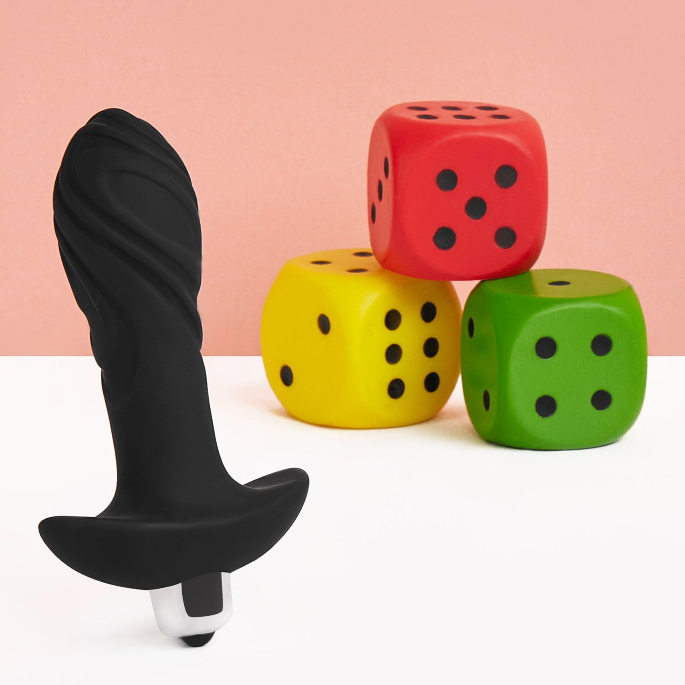 plug-anal-conique-en-silicone-10-1-cm-Argent-Noir-2