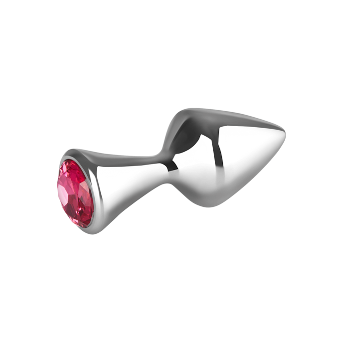 kleine-aluminium-plug-met-kristal-7-cm-Pink-Silber-1