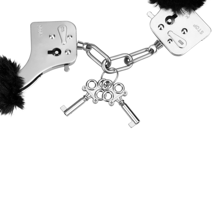 menottes-en-peluche-Argent-Noir-3