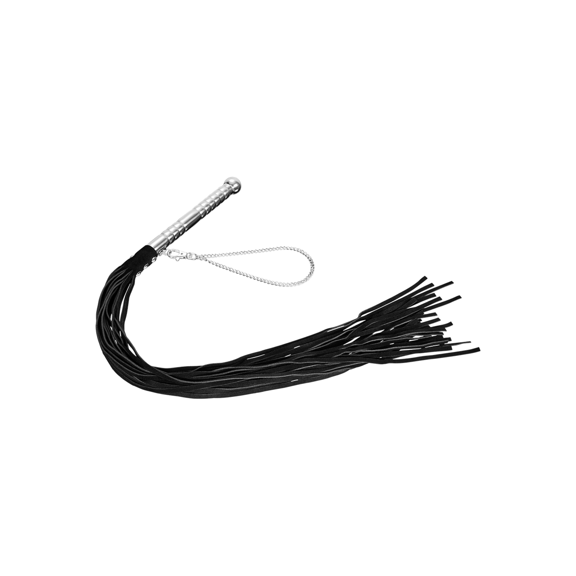 fouet-hy]-en-daim-avec-poignée-en-métal-hy]-Argent-Noir-2